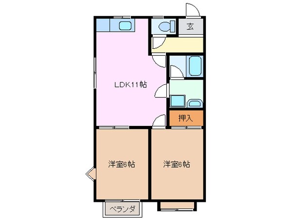 桑名駅 徒歩17分 1階の物件間取画像